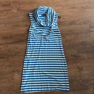 Express Blue & White Striped Dress
